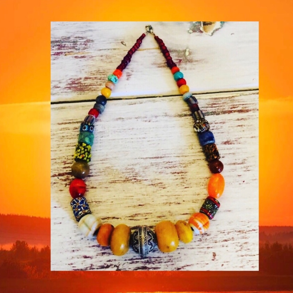 Beautiful Beaded Colorful Ethnic Boho Necklace
